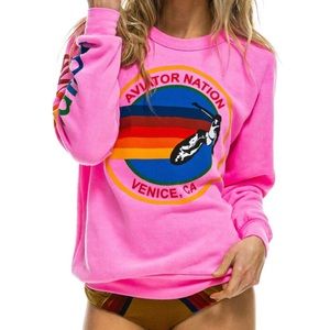 Neon Pink Aviator Nation hoodie